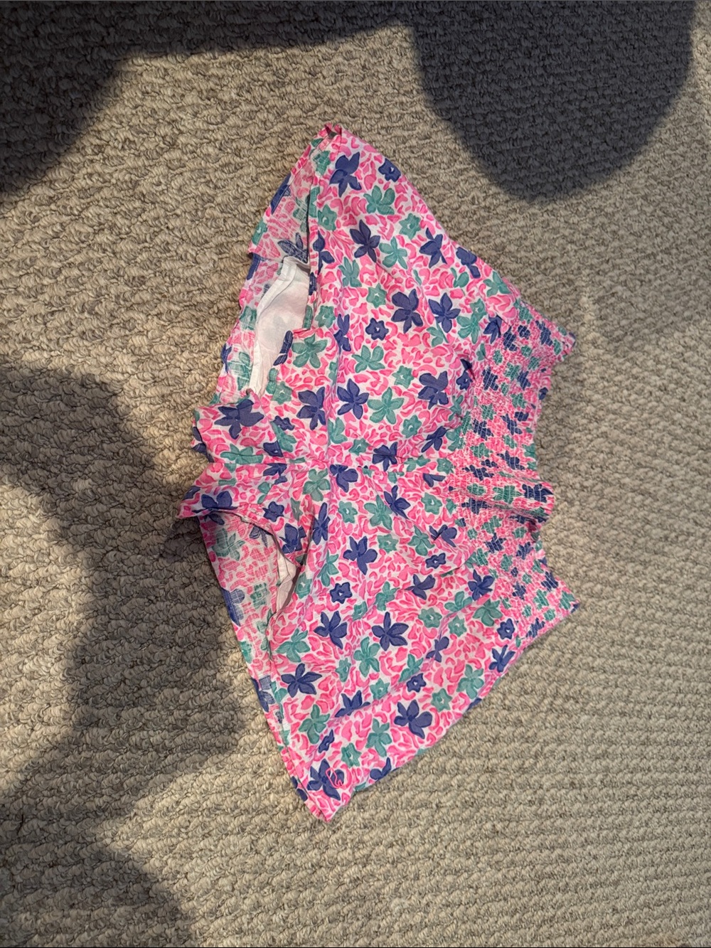 Vineyard Vines Pink Floral Pull-On Shorts